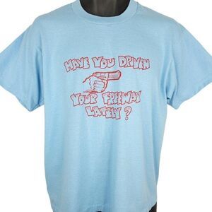 Road Rage T Shirt Vintage 80s 90s Freeway Handgun Firearm 50/50 Made In USA Mens